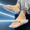 2025Men's Slippers Sandals Thick Soles Non-slip Sports Slippers Beach Outdoor Comfortable Casual Flip-flops