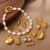 European & American Multi-Element Fruit Series Jewelry: Apple, Pineapple, Peanut Pendant Necklace & Bracelet for Women