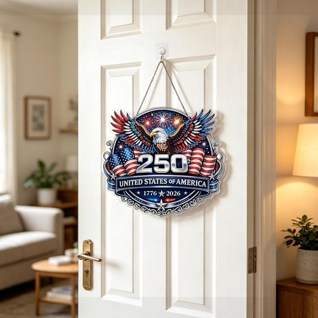 250th Anniversary Commemorative Hanging Ornament 2D Diamond Painting Decoration United States Celebration Wall Art