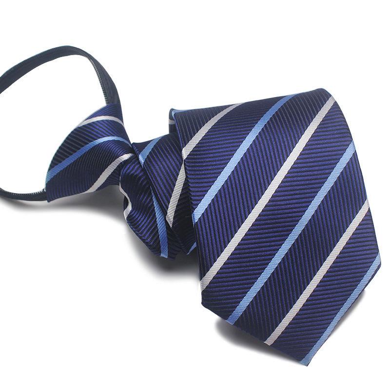 Men's 8cm No-Knot Zipper Tie - Easy-Pull Business Formal Tie