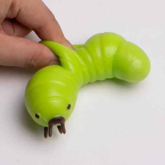 Simulated Caterpillar Squeeze Toy Slow Rising Anti-Anxiety Worm Fidget Toy Soft Stretchy Decompression Sensory Toy