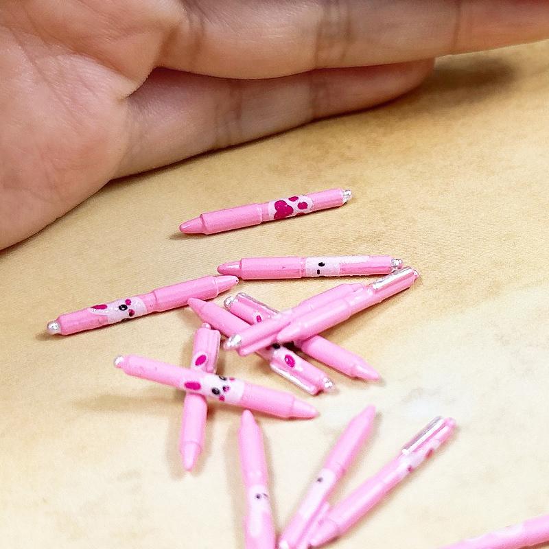 5Pcs Dollhouse Miniature Pattern Style Ball-Point Pen Model Toys For Doll Study Room Learning Scene Accessories