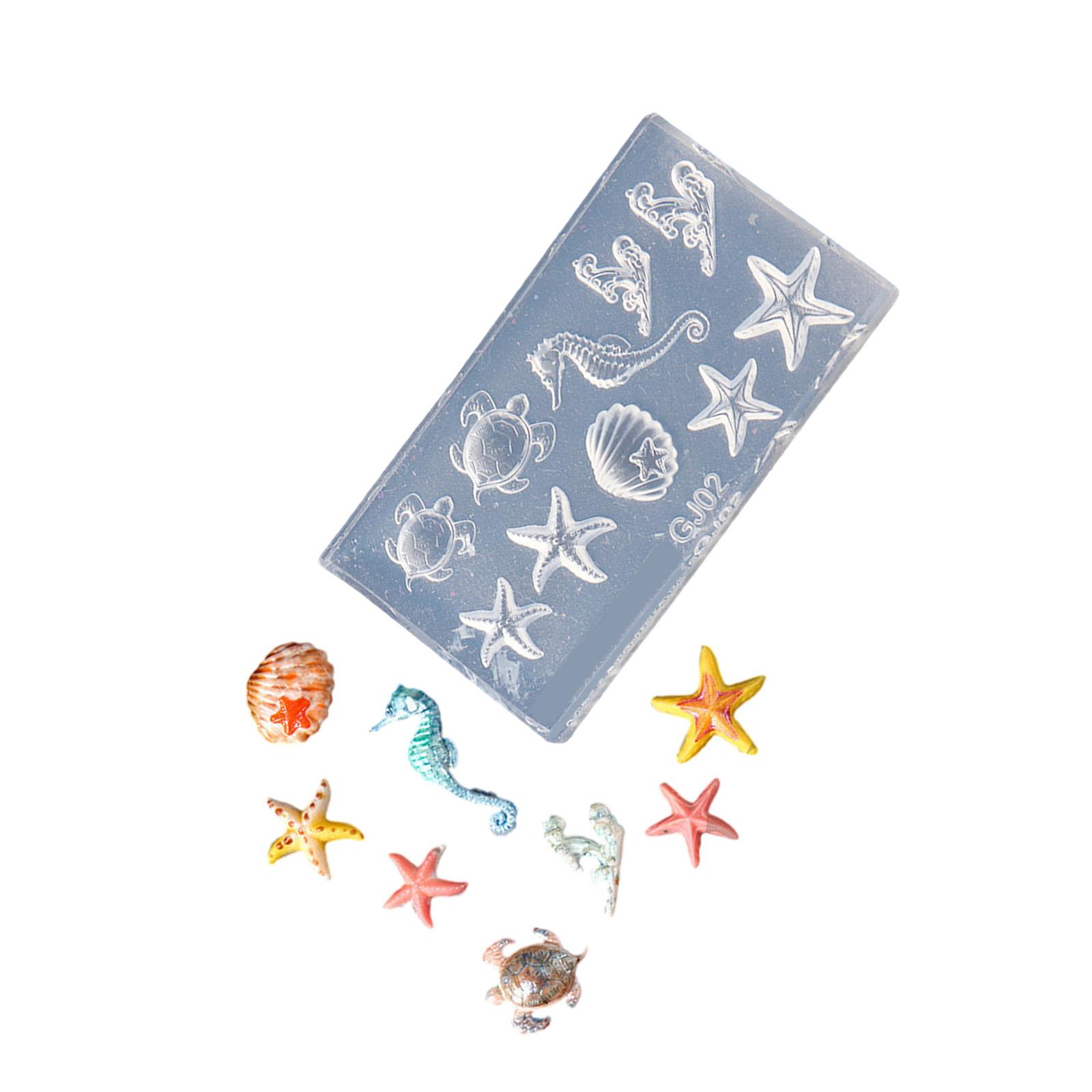 

Силиконовые формы для украшения ногтей Серия «Море» Маленькие аксессуары Формы для рукоделия Подходят для любителей красоты Подарок T2