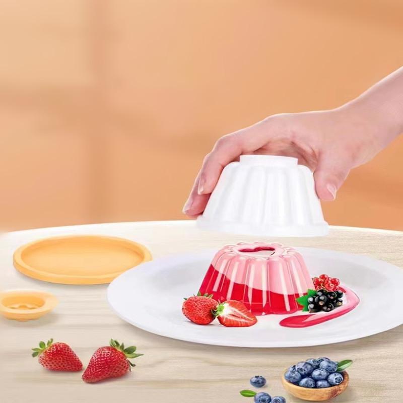 4Pcs Pudding Mould Bakeware Reusable Diy Jelly Pudding Cake Mold Plastic Jelly Mold Baking Tool Cake Mold Bread
