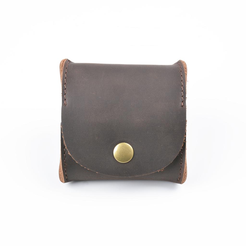 Vintage Echte Leder Mini Münzbörse Kreativ Quadratisch Retro Münzhalter Kleine Geldbörse Geldbörse