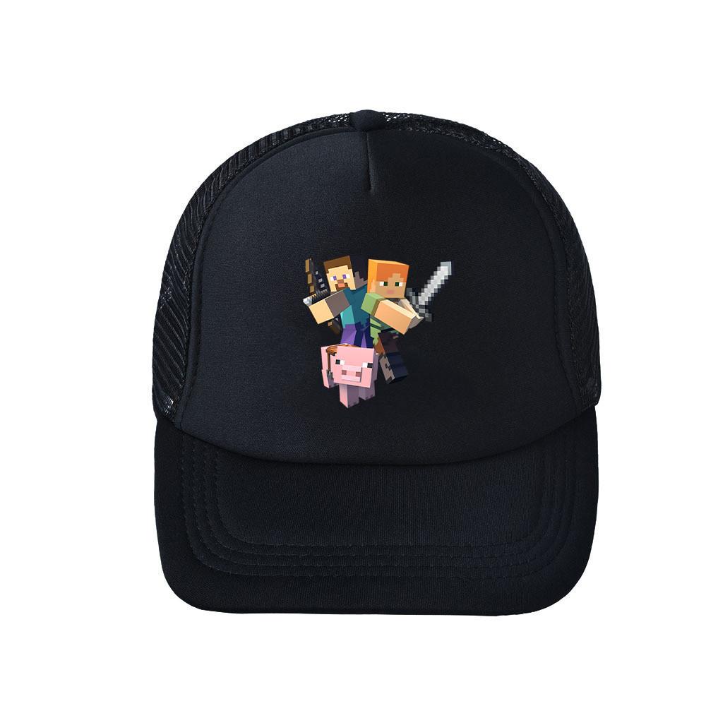 Minecraft Pattern Print Baseball Cap Outdoor Sun Protection Breathable Gift Hat