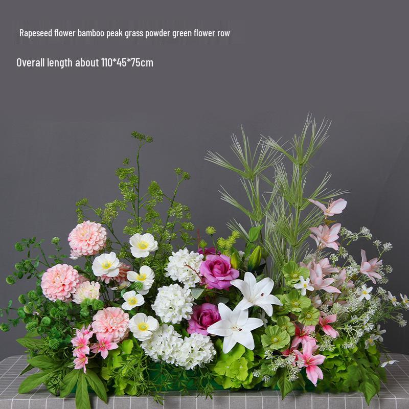 Mori Style Artificial Wedding Floral Aisle Decoration