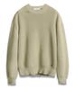 DOFFJASON Leather Patched Damaged Knit L.Green