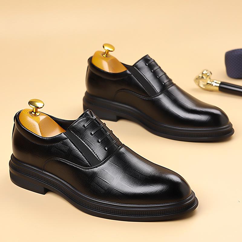 

Мужские туфли слипоны экстра-большого размера, деловые, формальные, кожаные - Британский стиль, издание для осенней свадьбы Size 40