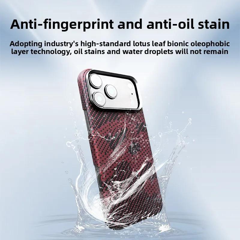 Ultra Slim Real Aramid Kevlar Carbon Fiber Business Case For 17 Air Pro Max Magnetic Charging Shockproof Protective Cover