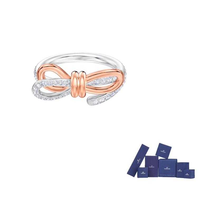 Swarovski Lifelong Bow Rings Womens 50-Original brand box золотой