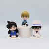 8 Pcs/Set Detective Conan Anime Figures 7.5cm Q Ver. Childhood Kuroba Kaito Conan Edogawa Car Desktop Ornaments Dolls For Kids