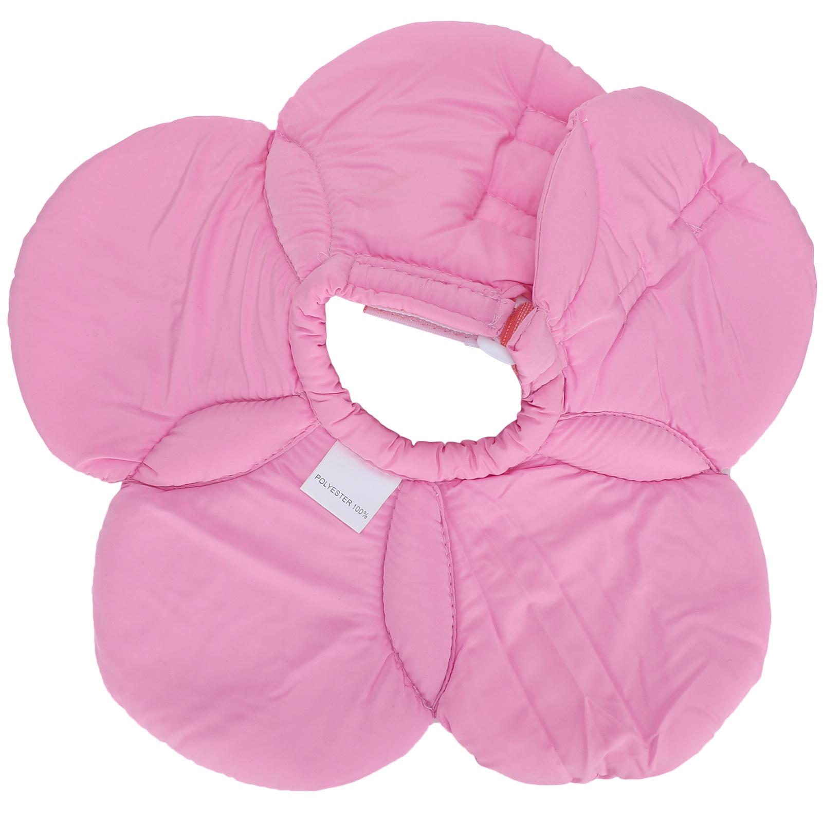 

Flower Shape Dog Protective Collar Adjustable Pet Soft Wound Recovery Neck CollarPink M M розовый