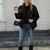 Plus Size Women's Warm Jacket Solid Color Loose Top
