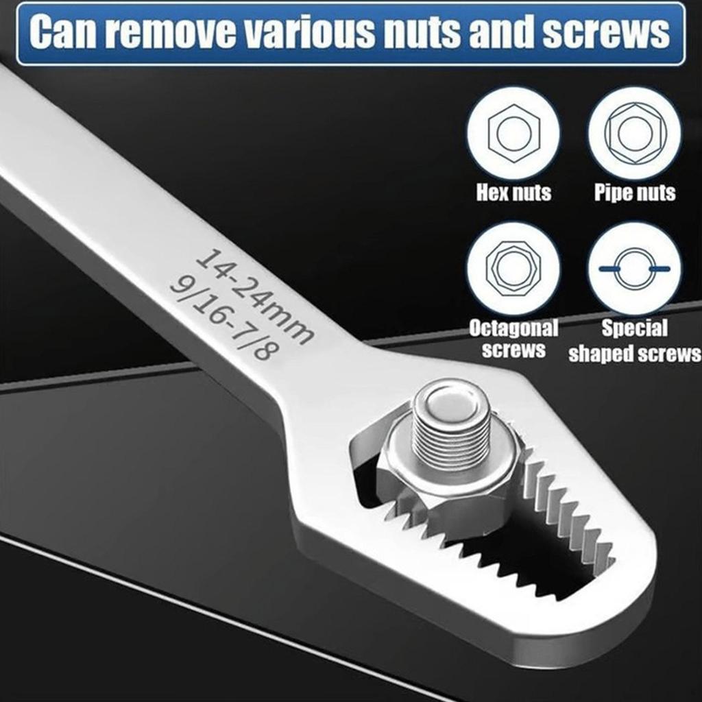 8 To 22mm Socket Wrench Double-ended Tightening Socket Spanner Self Tightening Wrench For Automotive Home Motorcycle Bicycle