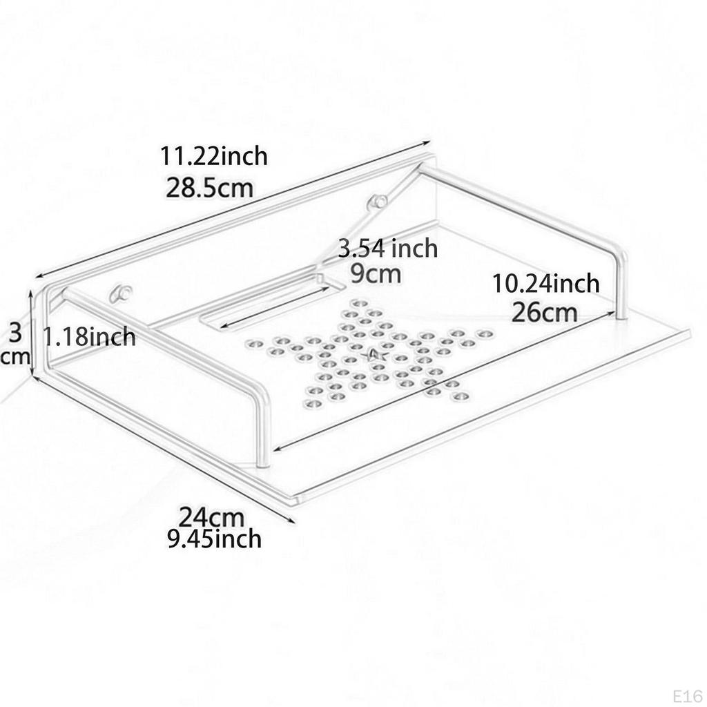 Hanging Shelf for Wall Mount DVD Player Game Storage