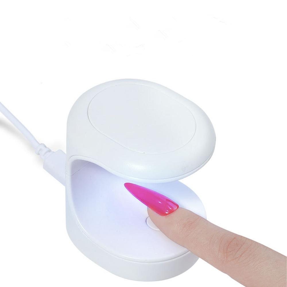 New Portable Mini LED Lamp USB Connection Gel Polish Curing Machine Nail Dryer White