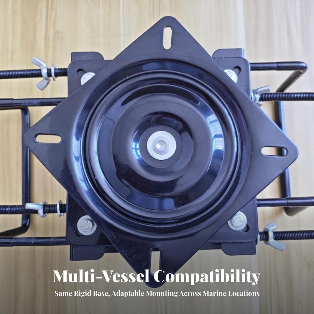Swivel Seat Bracket with Adjustment Rods Heavy-Duty Mount 360-Degree