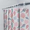 Pastel Shell Pattern Shower Curtain Bathroom Decor Pink Blue Purple Colorful Seashells Waterproof Fabric For Bathtub Shower Room
