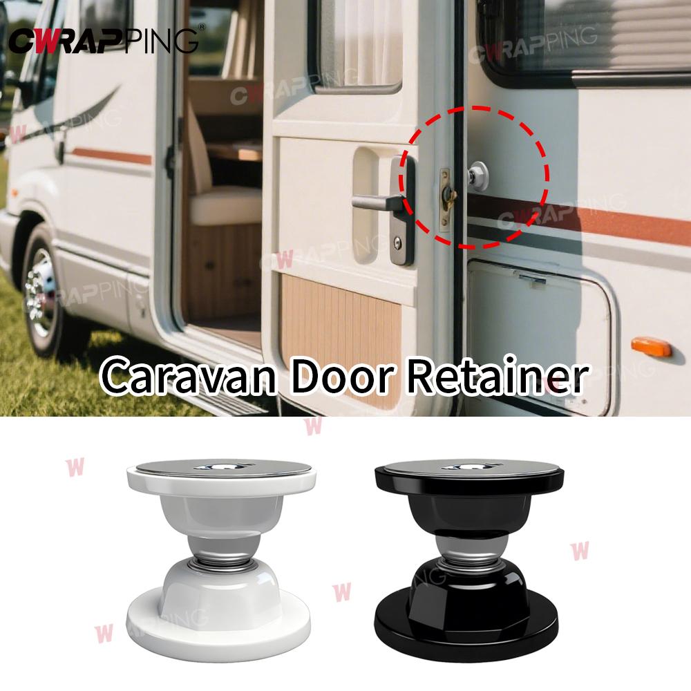 RV Door Stopper Magnetic Luggage Door Black White Universal Magnetic Door Stopper for Motorhome Camping Van Car Accessories