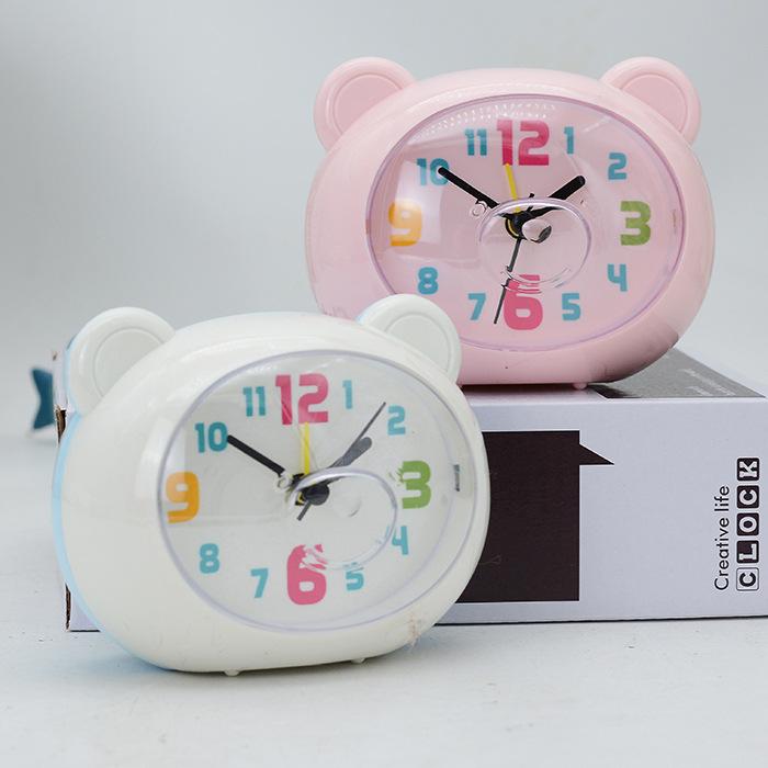 Cute Bear Cartoon Alarm Clock Student Wake Up Clock Community Group Buying Company Gifts 10 Yuan Store Clock