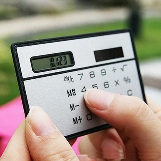 Calculator Portable 8 Ultra Thin Mini Digit Durable Card Calculator for Home