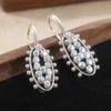 Vintage Inlaid Imitation Pearl Silvery Plated Dangle Earrings for Women  Exquisite Banquet Wedding Pendant Jewelry Crafts