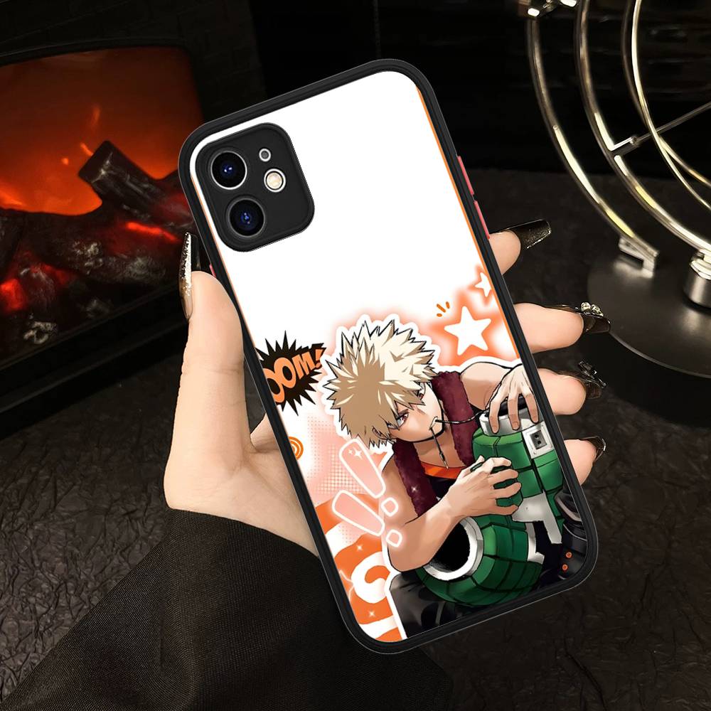 My Hero Academia Katsuki Bakugo My Hero Phone Case For IPhone 16 Pro Max Case 11 12 13 14 15 Pro Plus X XS MAX Case Matte Cover
