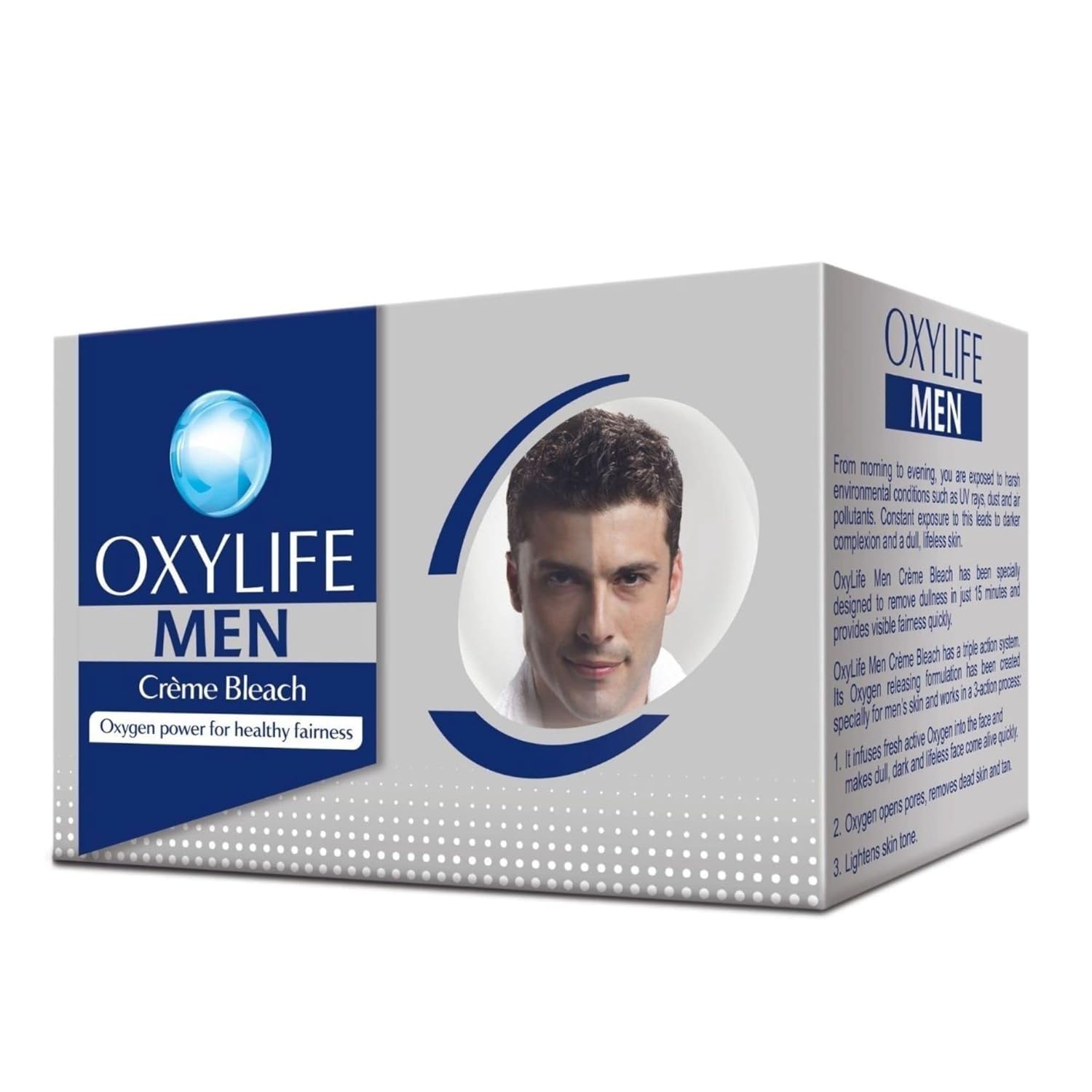 

Oxylife Men Отбеливающий крем 150 г Для осветления кожи, уменьшения пигментных пятен и удаления загара
