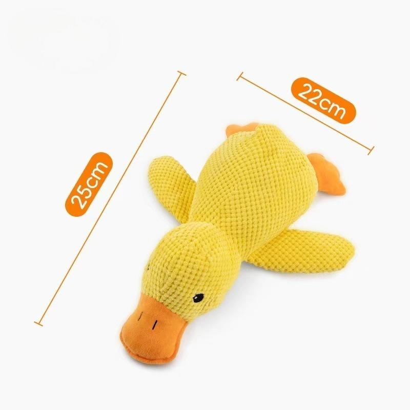 Pet toy sound small yellow duck puppy plush doll accompany duck big dog self-hi grinding teeth resistant pet toy