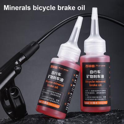 Bicycle Brake Fluid 60ml Mineral Oil for Brake Systems Leak-Proof Bottled Brake Fluid for MTB/Road Bike Hydraulic Disc Brakes