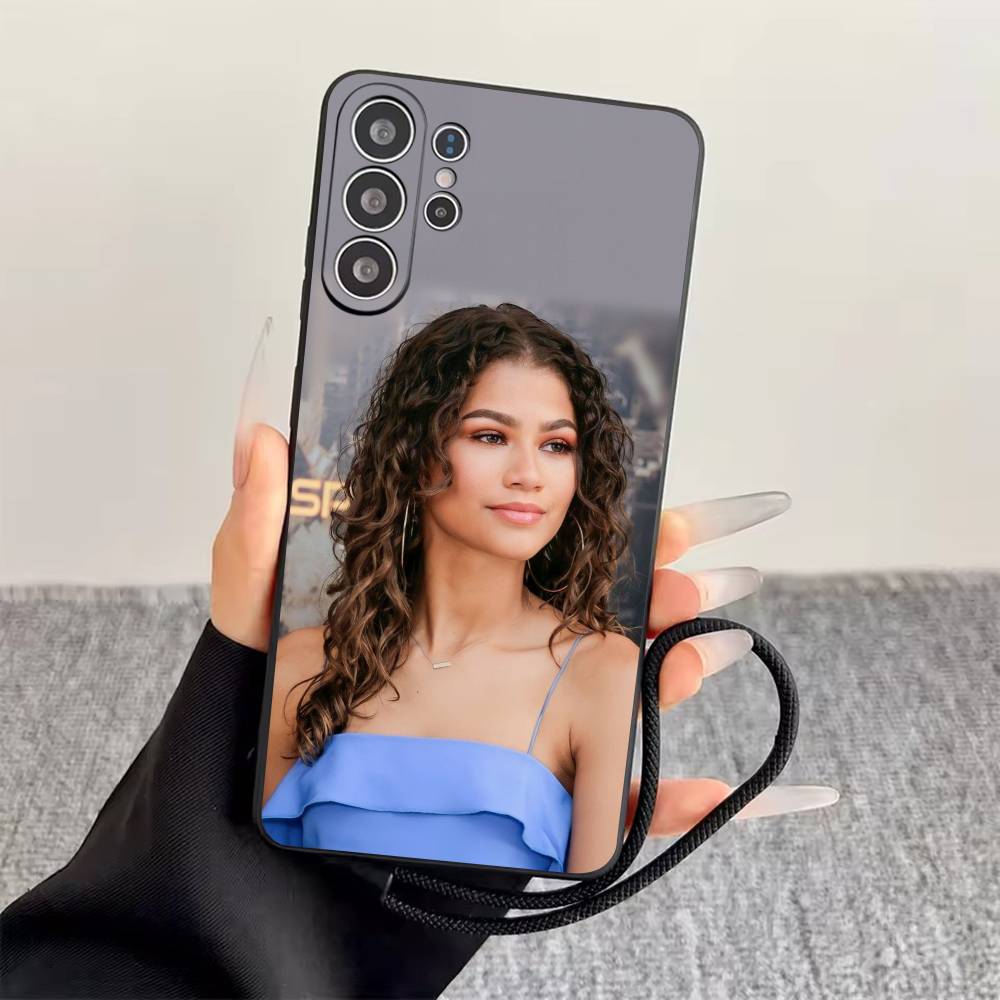 Z-Zendaya Phone Case Black Silicone Soft For Samsung S25,S24,S21,S22,S23,S30,Ultra,S20,Plus,Fe,Lite