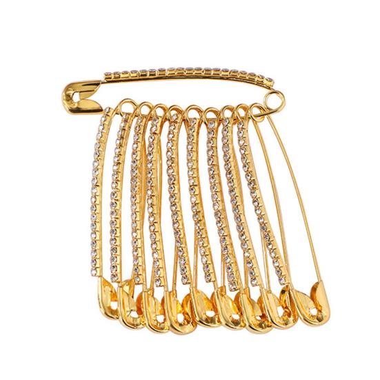 Rhinestone Safety Pins Pants Waist Pins Shiny Shawl Brooches Clothes Fixing Pins Decoration Accessories for Women Dress Pants Skirts Scarves