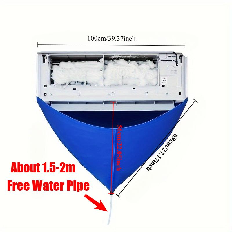 

100 см утолщенный очиститель кондиционера чистящий чехол сумка ПВХ с водопроводной трубой домашний 1-1.5P сплит подвесной кондиционер инструменты синий