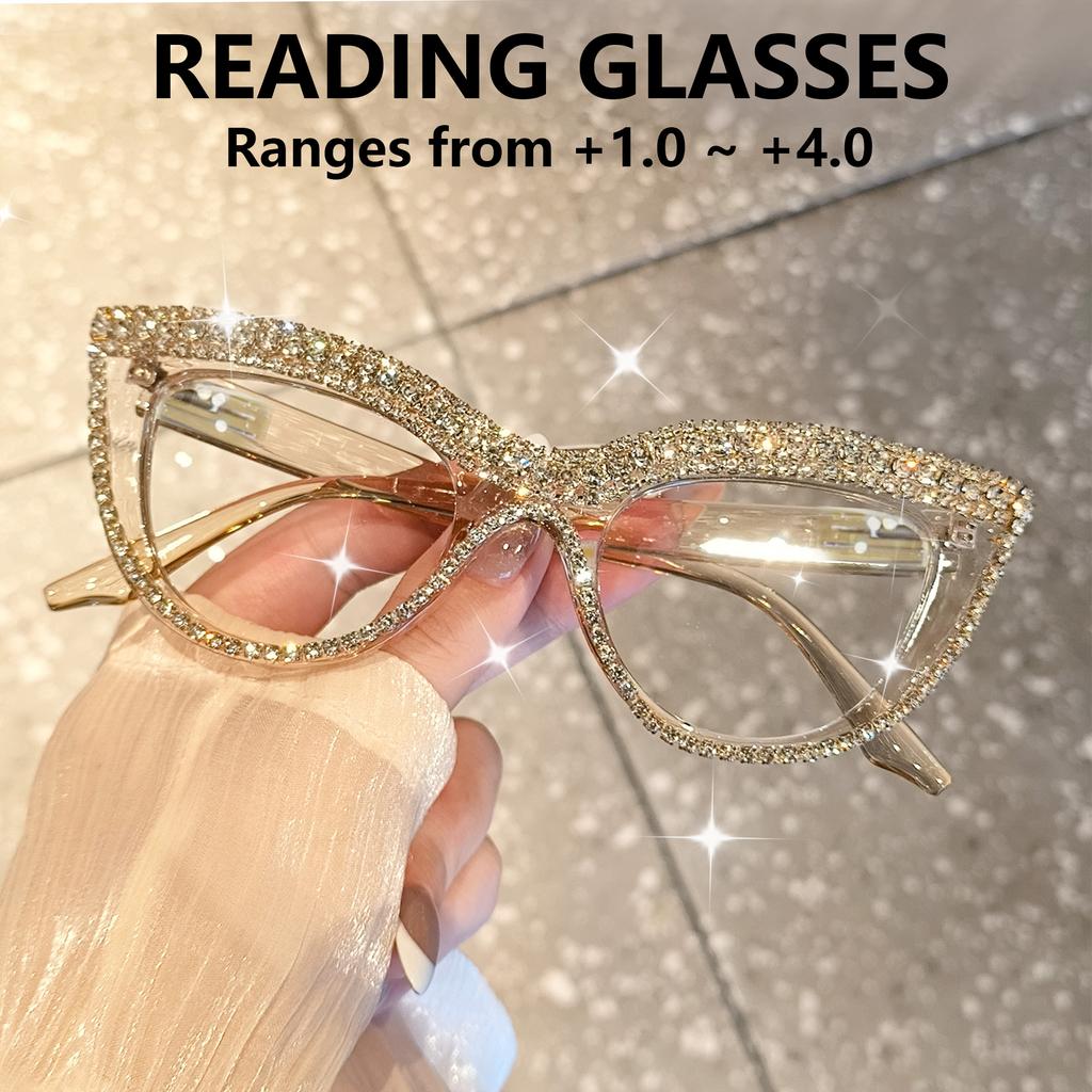 2pcs Elegant Cat-Eye Reading Glasses for Men and Women, Office & Computer Use, Trendy Reading Glasses, Computer Eyewear