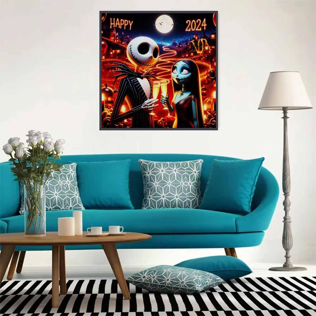 DIY Diamond Painting Happy Halloween Cross Stitch Kit Mosaic Art Diamond Painting Full Circle Diamond Home Decoration
