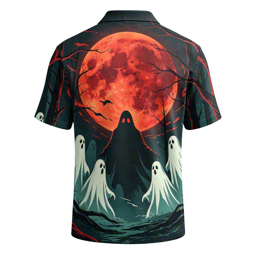 Men's Halloween Print Short Sleeve Casual T-Shirt