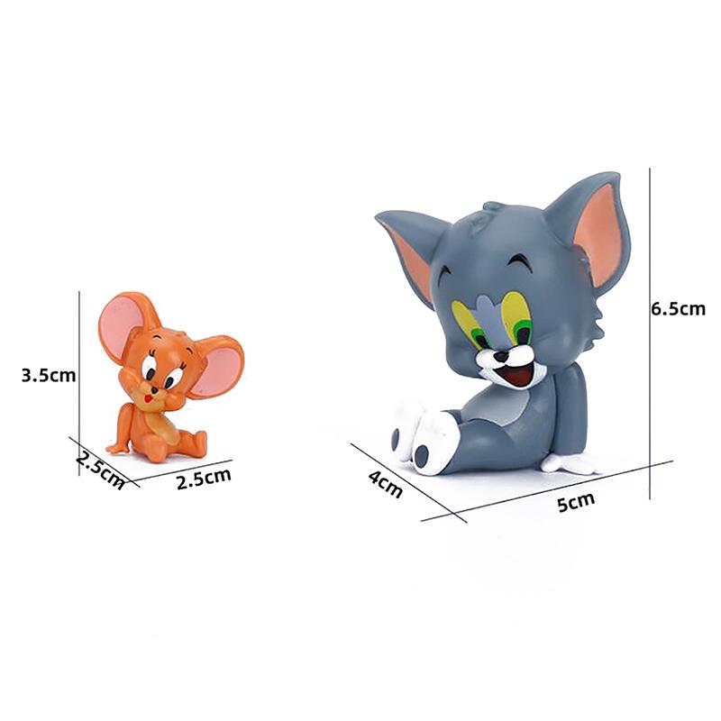 Anime Tom And Jerry Kawaii Blind Box Action Figure Cheese Style Model Kids Toy Christmas Gifts Tabletop Automotive Ornaments