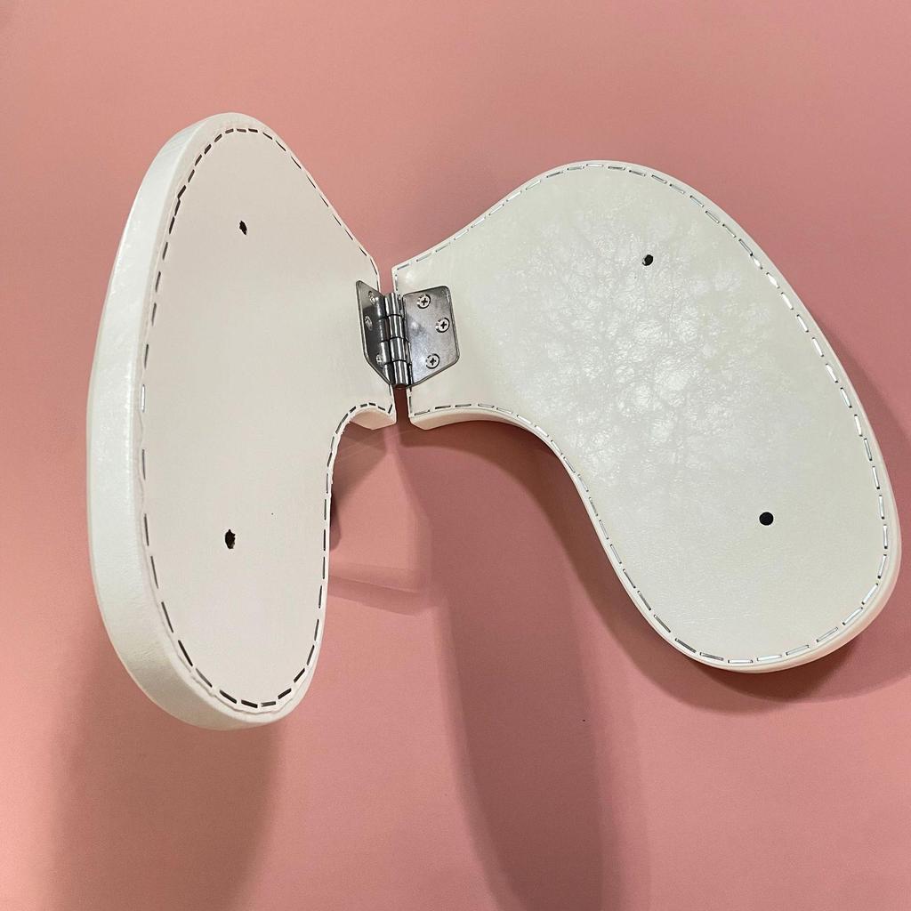 Portable Foldable U-Shaped PU Leather Nail Art Hand Rest with Butterfly Slope Design
