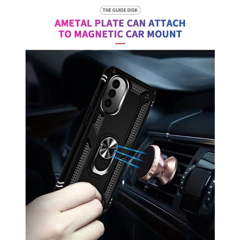 For Motorola Moto G52 Case Luxury Armor Shockproof Phone Cases For Moto G 52 MotoG52 Car Magnetic Ring Holder Back Cover