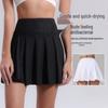 Lulu Schnelltrocknender High-Waist Plissee-Tennissrock mit eingebauter Tasche, Anti-Expositions-Design für Fitness und Yoga