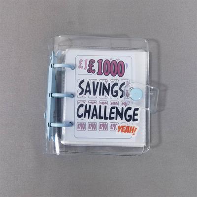 Savings Challenge Book Saving £1000 Money Binder Mini Portable Money Book Saving Loose-Leaf Notebook Cash Budget Storage Book