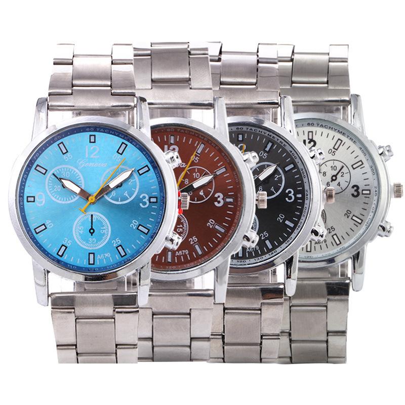 Fashion Mens Stainless Steel Watches Luxury Quartz Wristwatch Clock Men Business Casual Watch Relogio Masculino Steel Watch