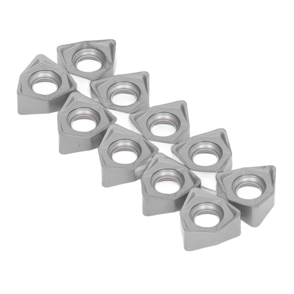 10Pcs Carbide Turning Inserts Indexable Coated for Wood Milling CNC Lathe Tools RWNMU040308ERR