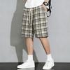Men's Plus Size Plaid Casual Shorts – Elastic Waist Drawstring Loose Fit Summer Shorts (5XL-11XL)