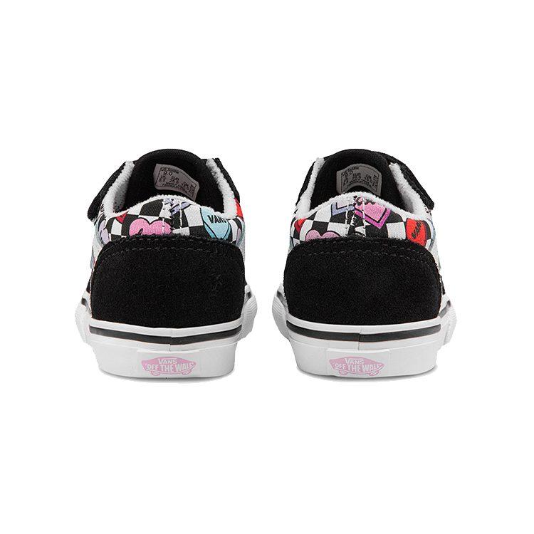 Vans Old Skool Low top Toddler Shoes Black White Red Infant And Toddler VN000D3YABY