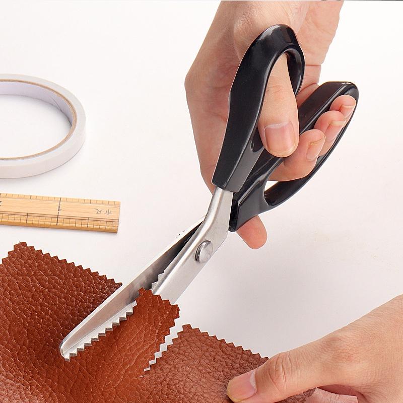 Sewing Scissors Shear DIY Tool Pinking Scissor Leather Handicraft Sewing Accessories Textile Fabric Scissors