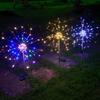1pc 150 LED For Garden Patio Fireworks Lights Halloween Solar Christmas Stake Lamp Outdoor Landscape Decor Waterproof