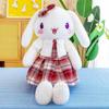 Cute Little White Rabbit Doll JK Skirt Rabbit Plush Toy Rag Doll Girl Sleeping Pillow Birthday Gift