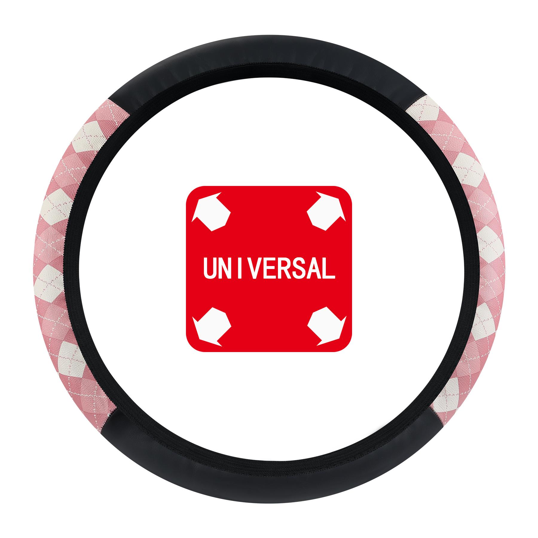 Car Steering Wheel Cover Non-Slip Printed Car Steering Wheel Cover - No Inner Ring Elastic Auto Interior Handlebars Accessory